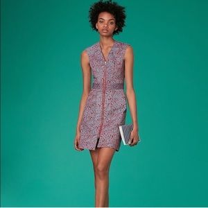 Diane von Furstenburg Zip Front Sheath Dress Calloway Print 6